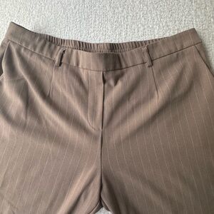 Brown Pinstripe Trousers